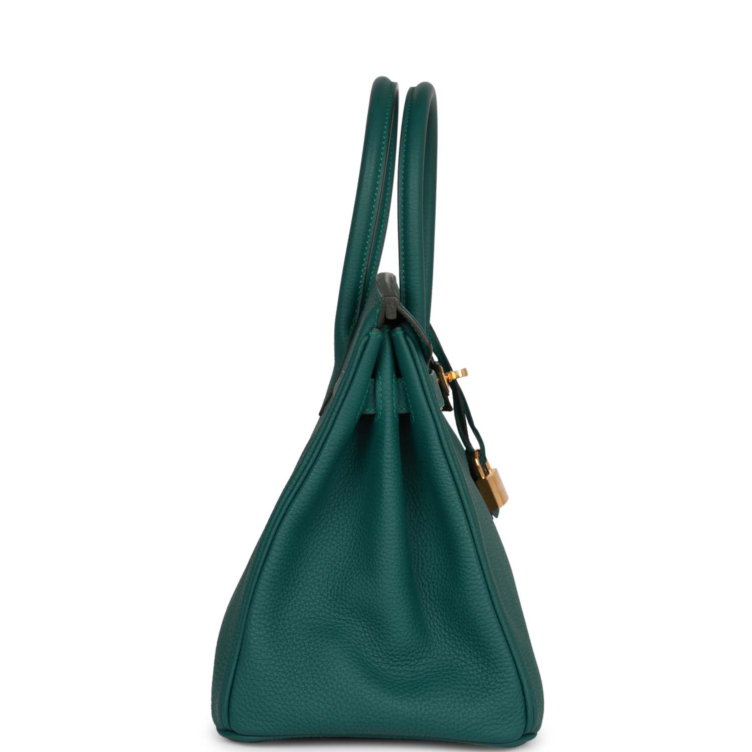 Hermes Birkin 30 Malachite Togo Gold Hardware