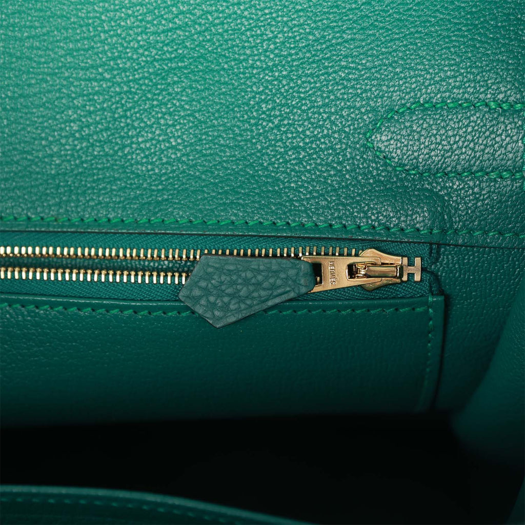 Hermes Birkin 30 Malachite Togo Gold Hardware