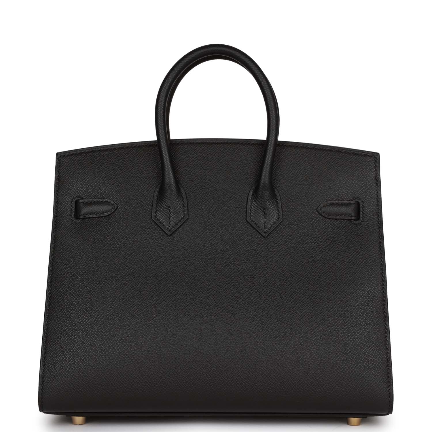 Hermes Birkin Sellier 25 Black Epsom Gold Hardware