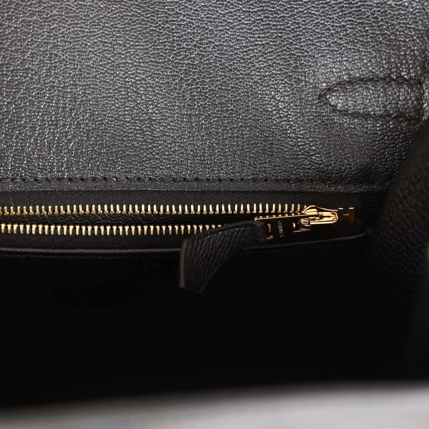 Hermes Birkin Sellier 25 Black Epsom Gold Hardware