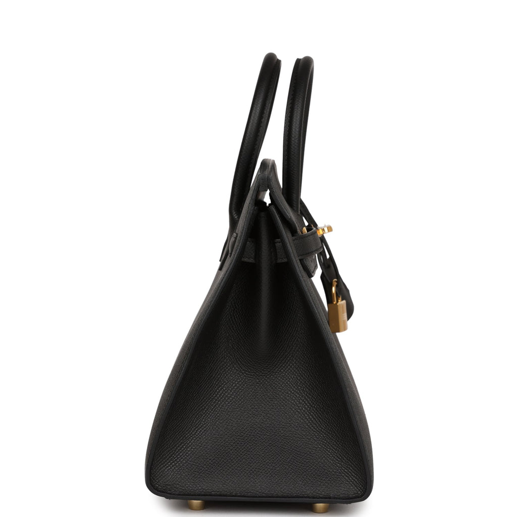 Hermes Birkin Sellier 25 Black Epsom Gold Hardware