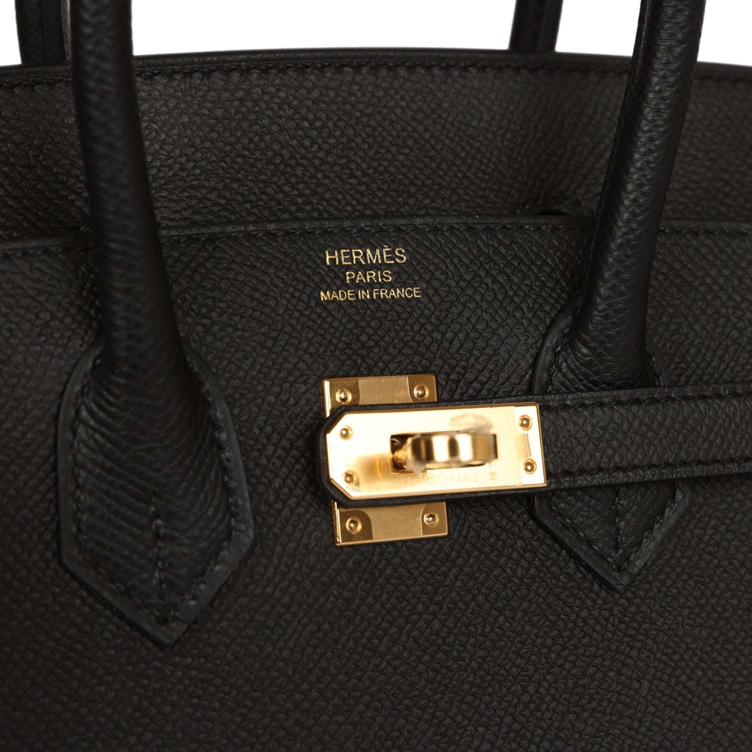 Hermes Birkin Sellier 25 Black Epsom Gold Hardware