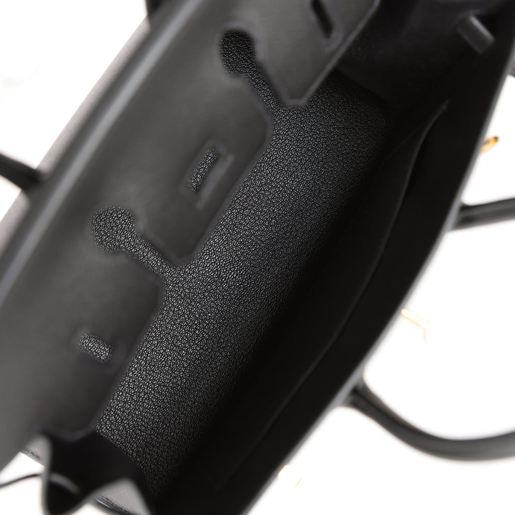 Hermes Birkin Sellier 25 Black Epsom Gold Hardware