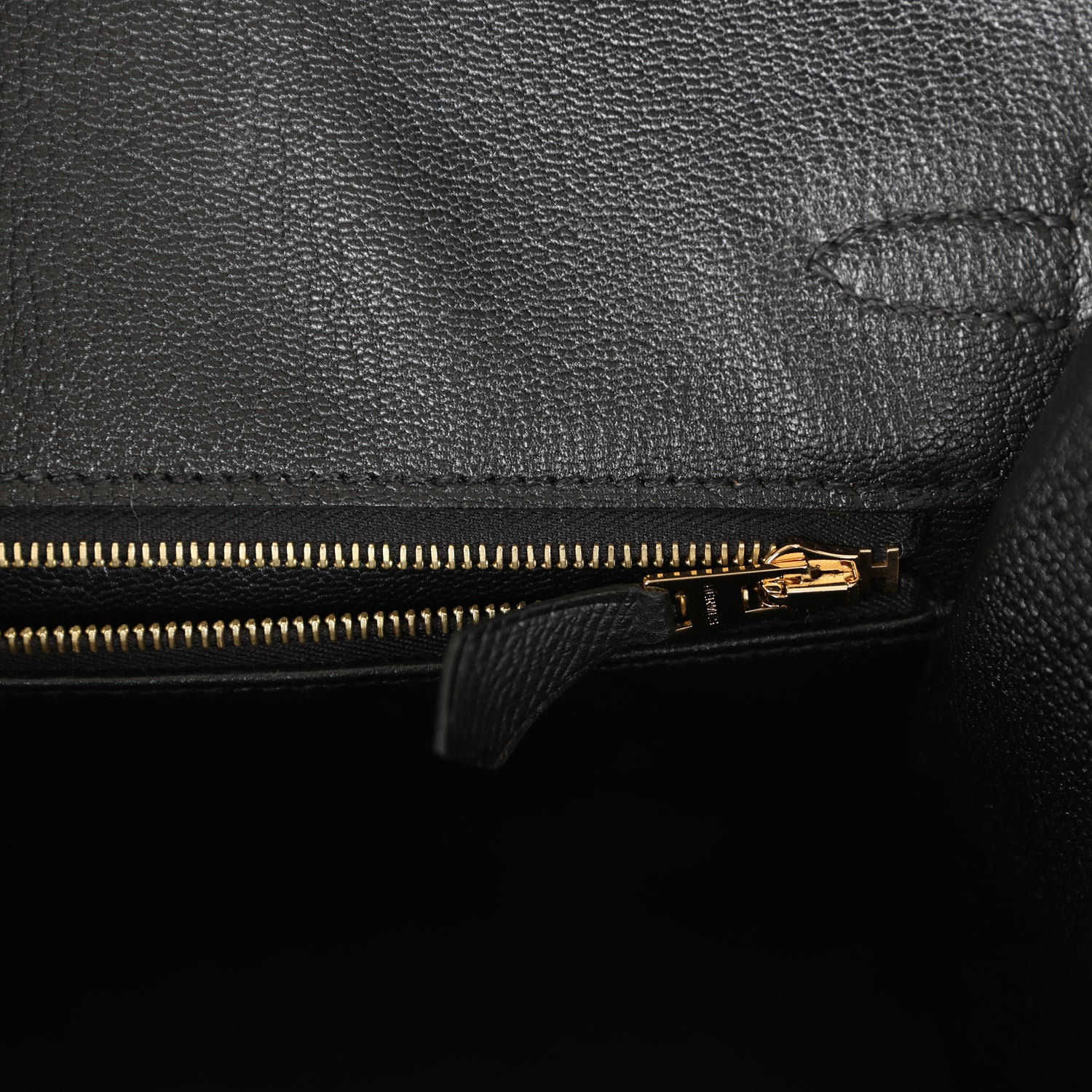 Hermes Birkin Sellier 25 Black Epsom Gold Hardware