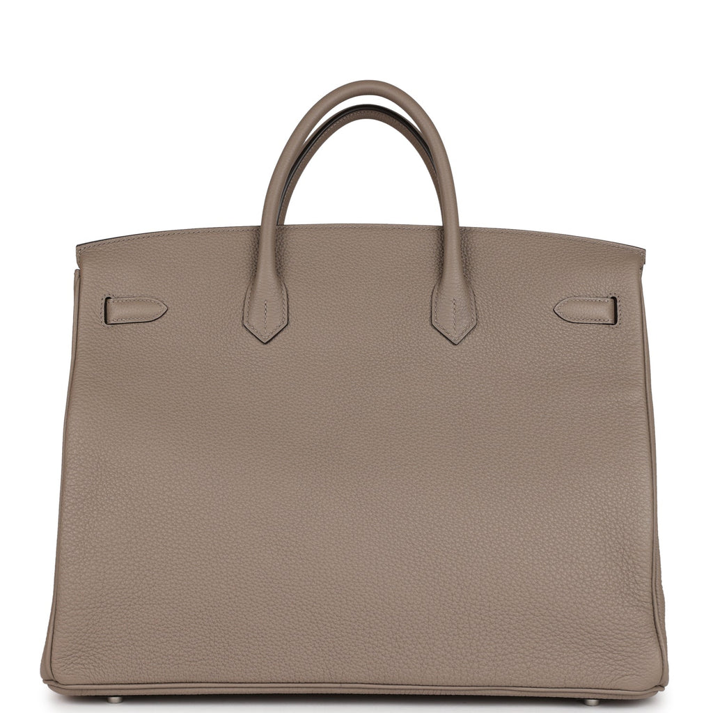 Hermes Horseshoe Stamp (HSS) Birkin 40 Gris Tourterelle Togo Brushed Palladium Hardware