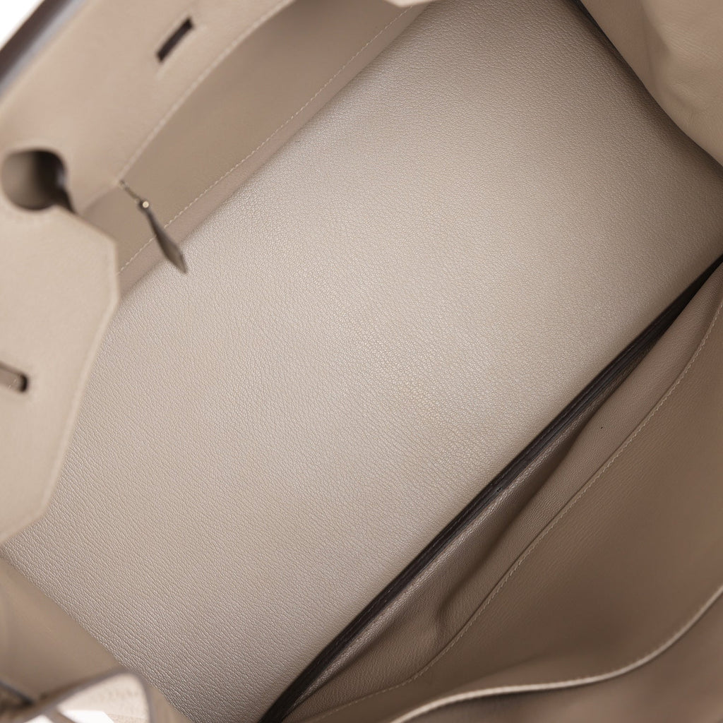 Hermes Horseshoe Stamp (HSS) Birkin 40 Gris Tourterelle Togo Brushed Palladium Hardware
