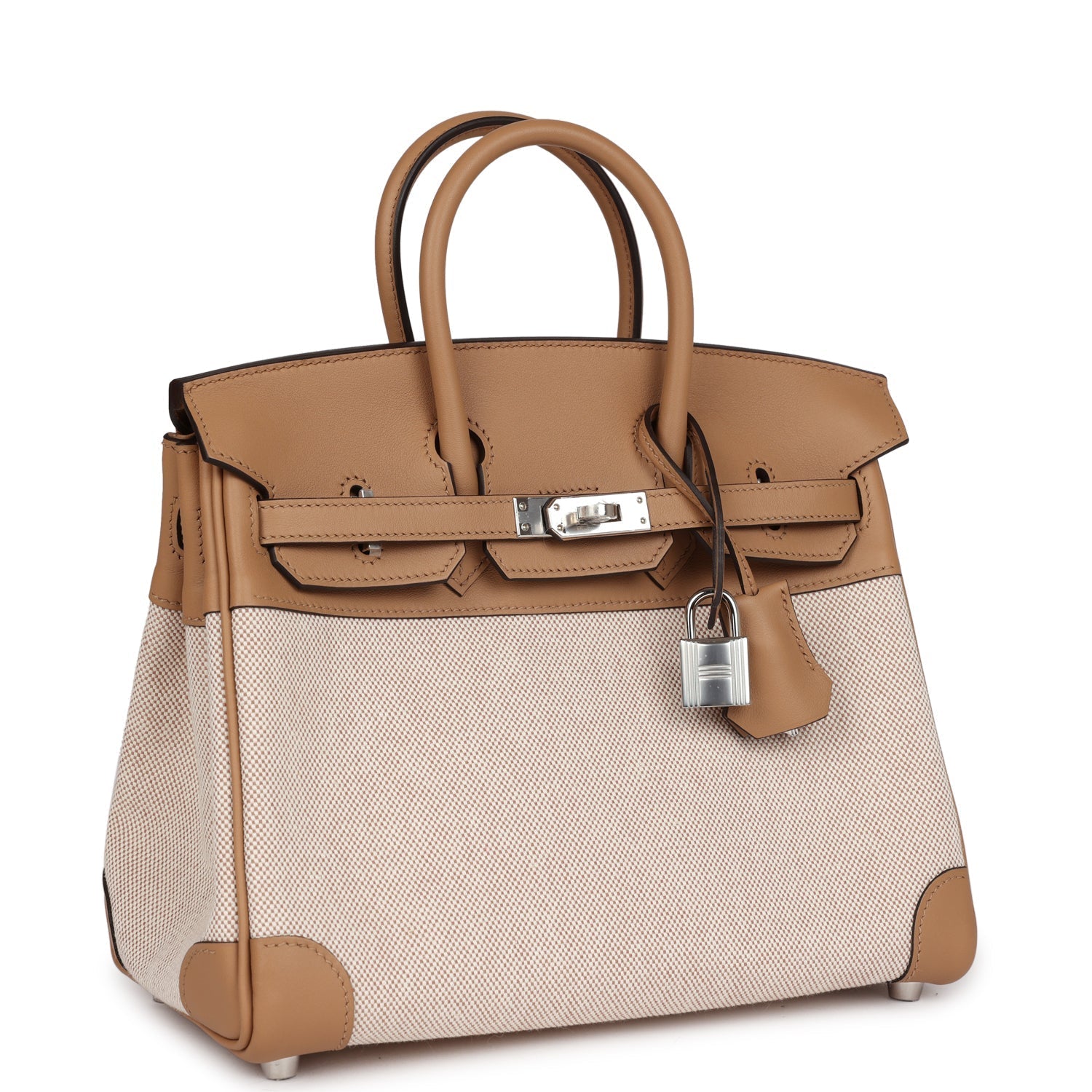 Hermes Birkin 25 Toile H and Chai Swift Palladium Hardware