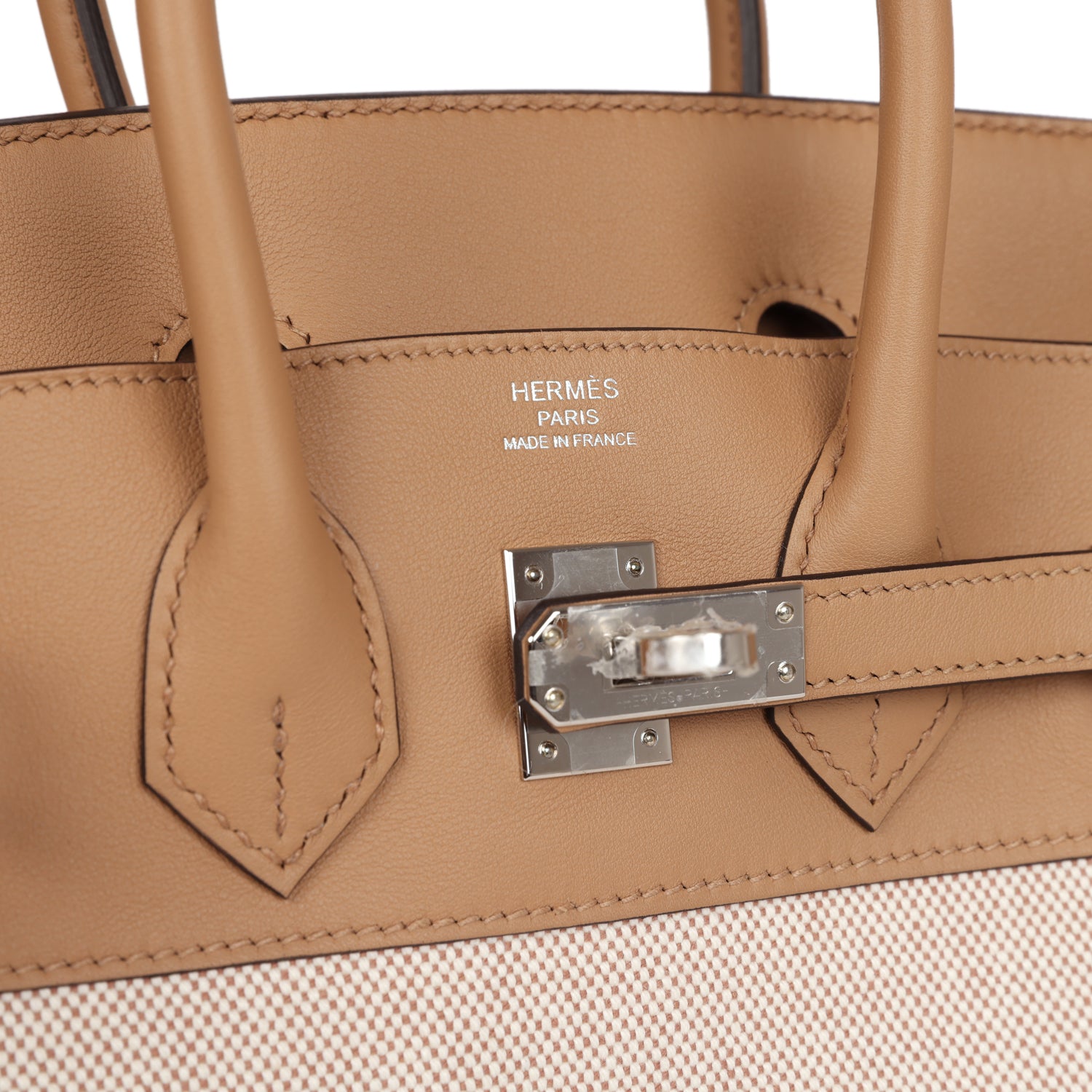 Hermes Birkin 25 Toile H and Chai Swift Palladium Hardware