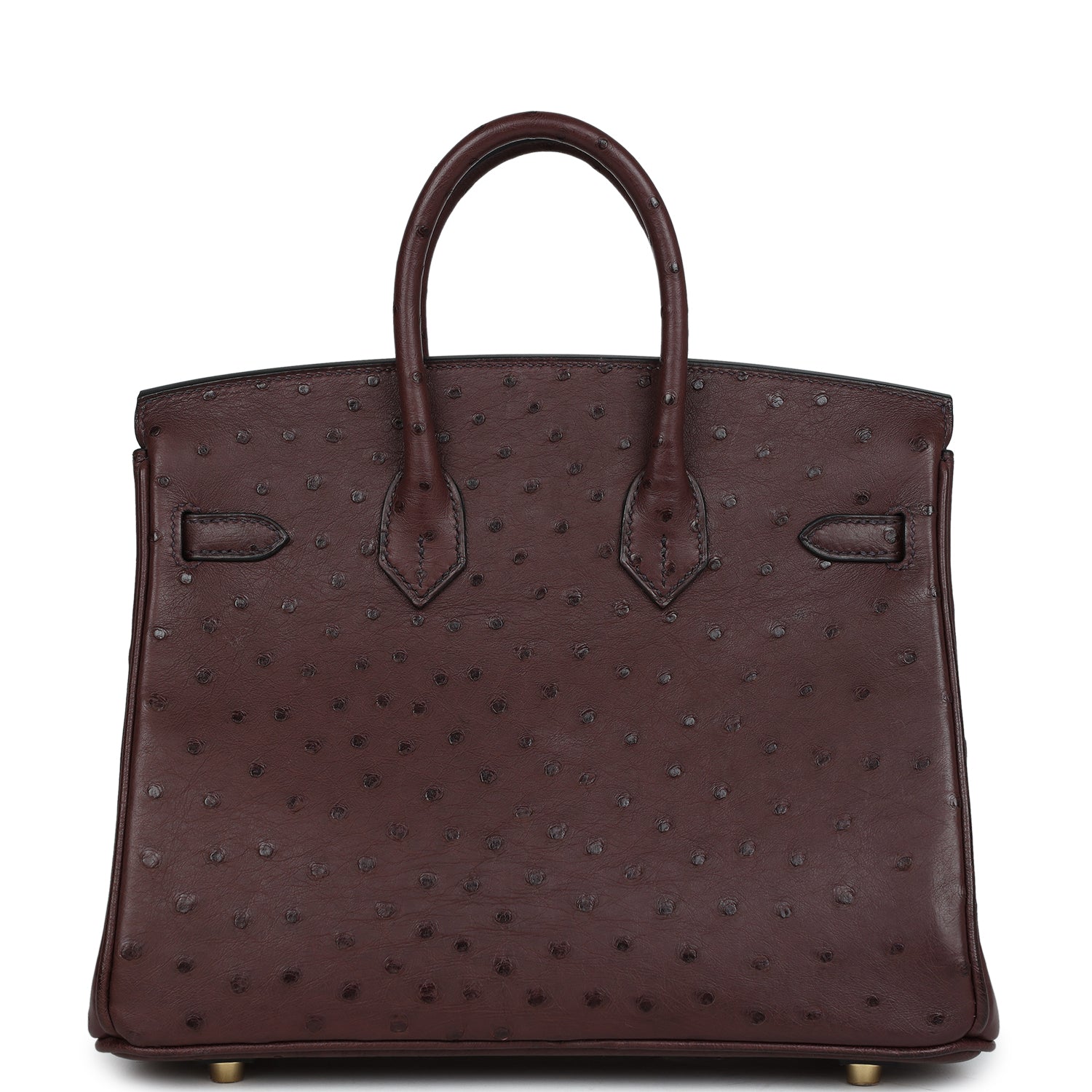Hermes Birkin 25 Rouge Sellier Ostrich Gold Hardware