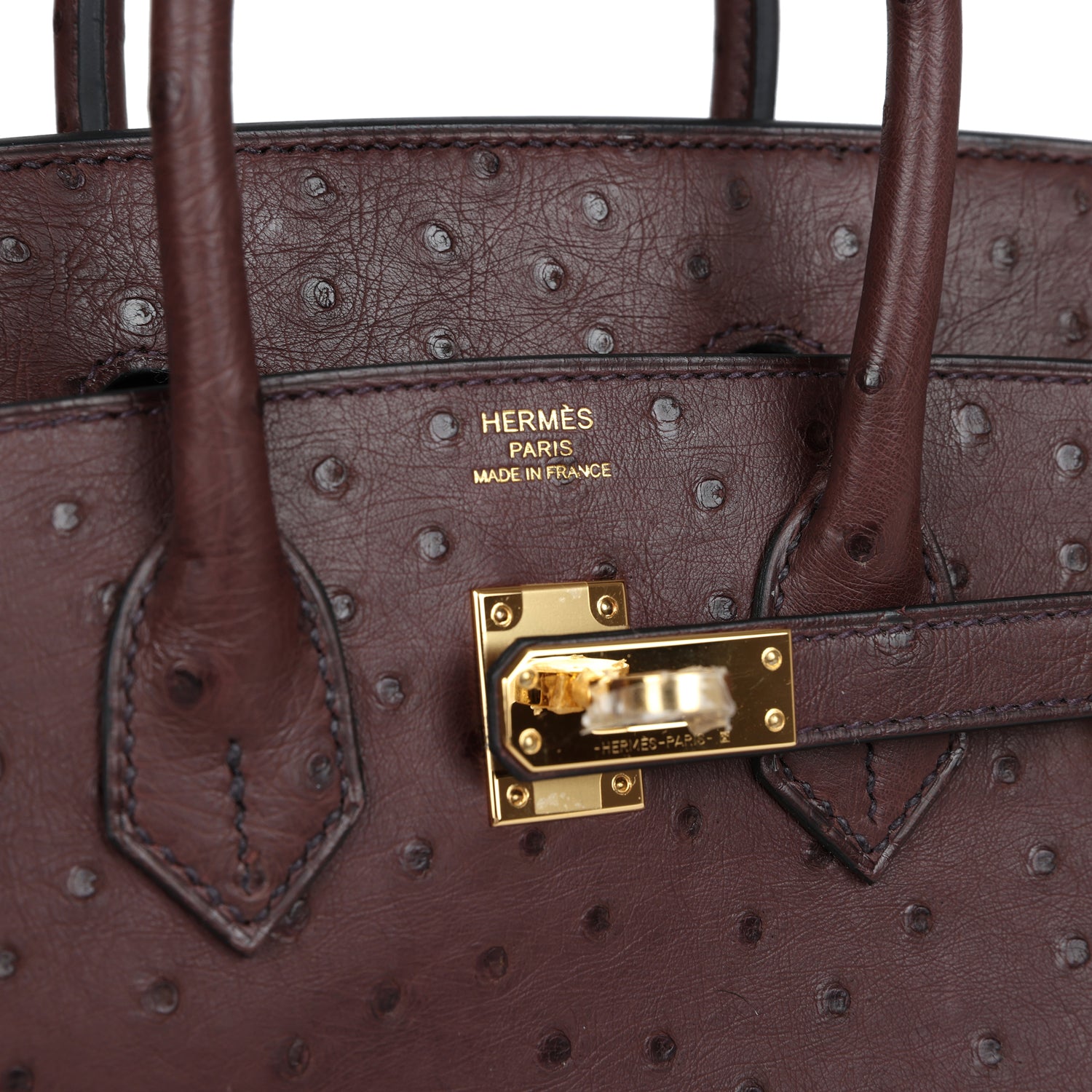 Hermes Birkin 25 Rouge Sellier Ostrich Gold Hardware