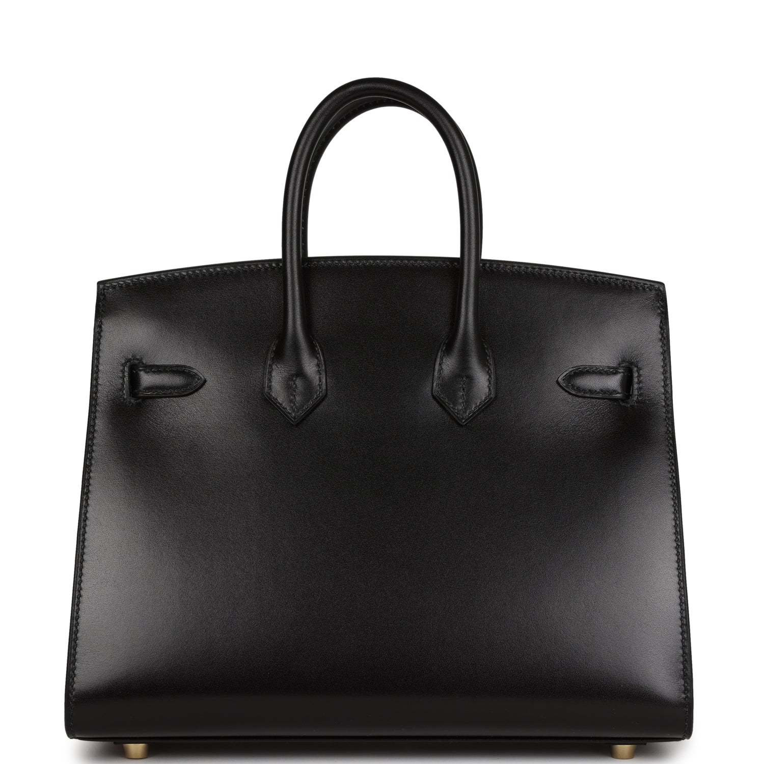 Hermes Birkin Sellier 25 Black Box Gold Hardware