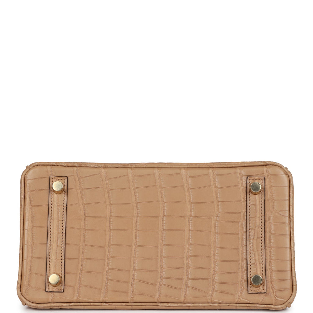 Hermes Birkin 25 Chai Matte Alligator Gold Hardware