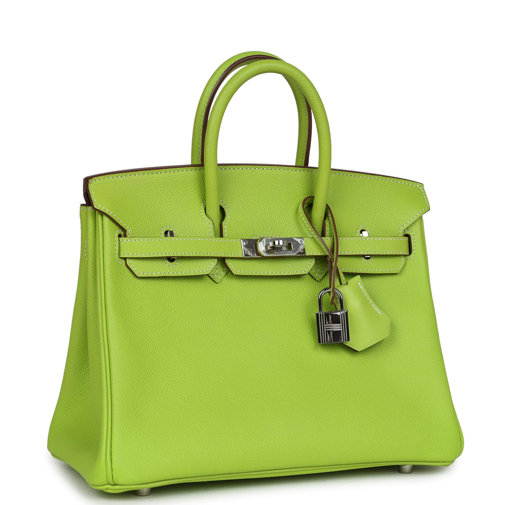 Hermes Birkin 25 Kiwi Candy Epsom Palladium Hardware