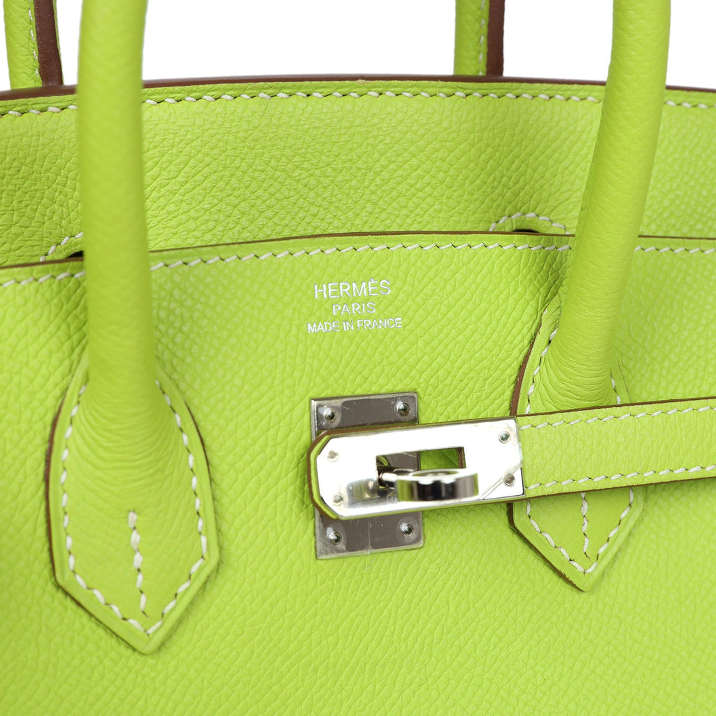 Hermes Birkin 25 Kiwi Candy Epsom Palladium Hardware