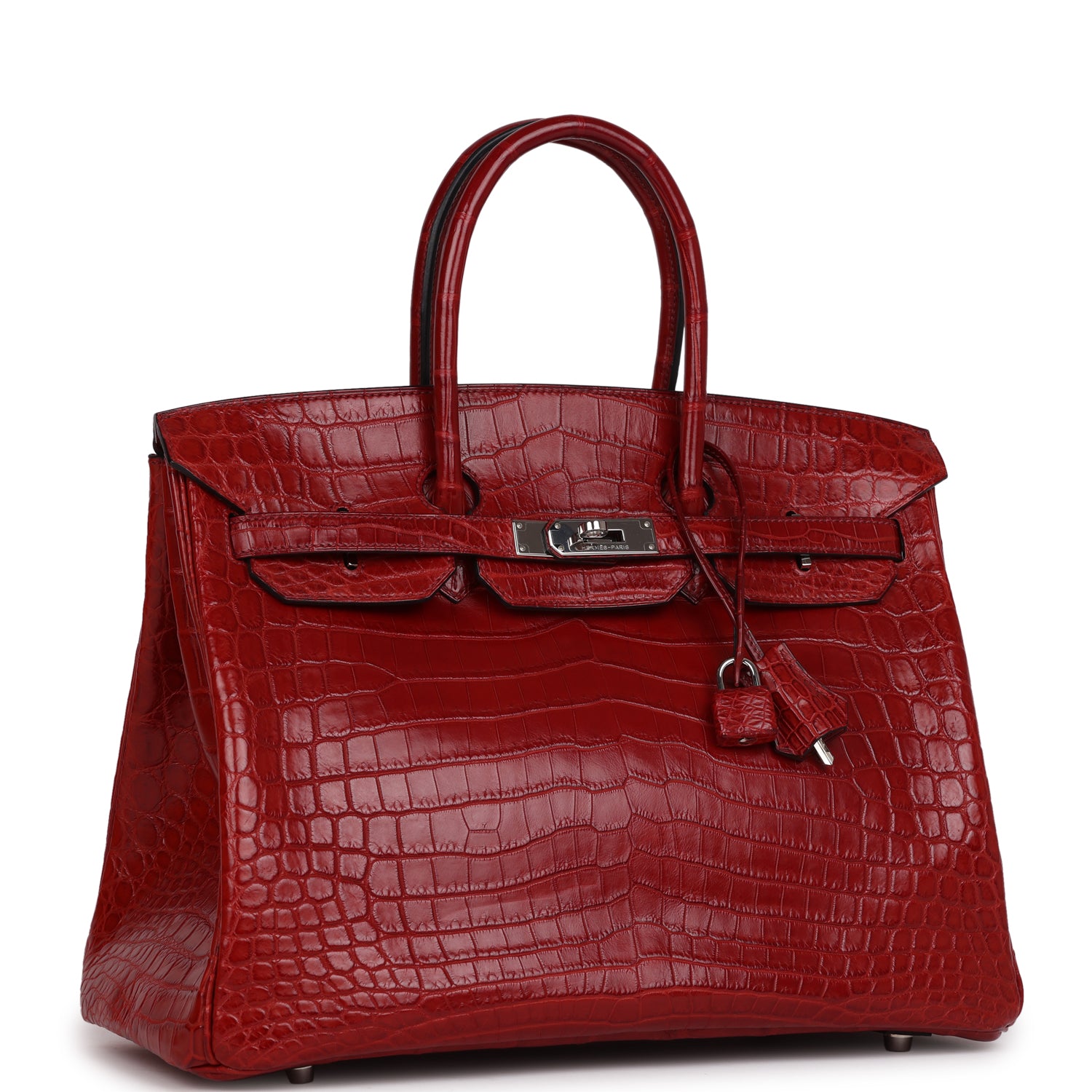 Hermes Birkin 35 Rouge H Matte Niloticus Crocodile Palladium Hardware