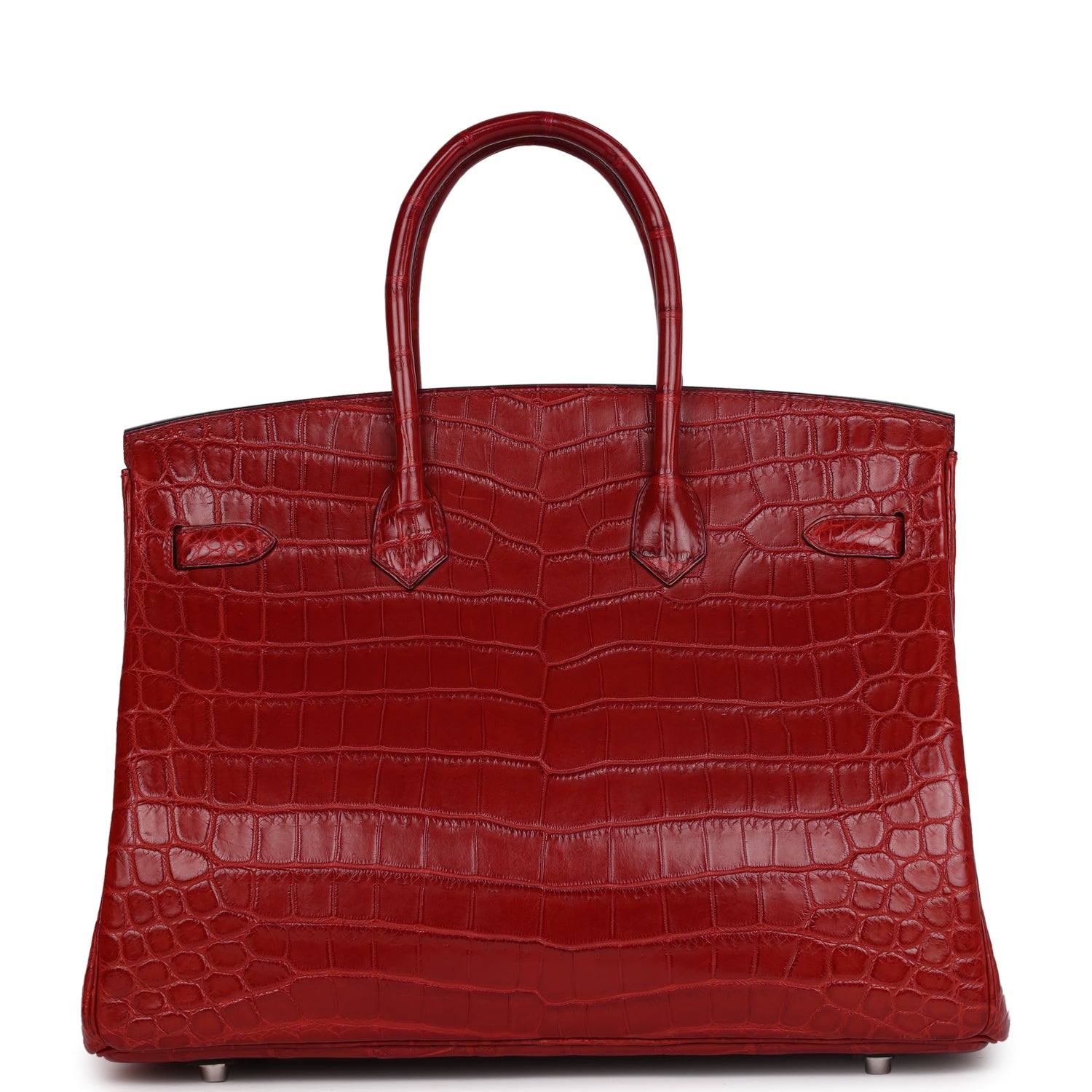 Hermes Birkin 35 Rouge H Matte Niloticus Crocodile Palladium Hardware