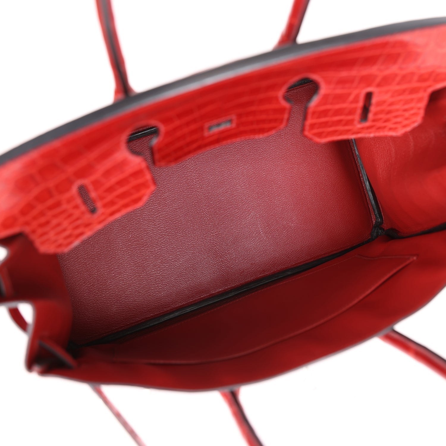 Hermes Birkin 35 Rouge H Matte Niloticus Crocodile Palladium Hardware