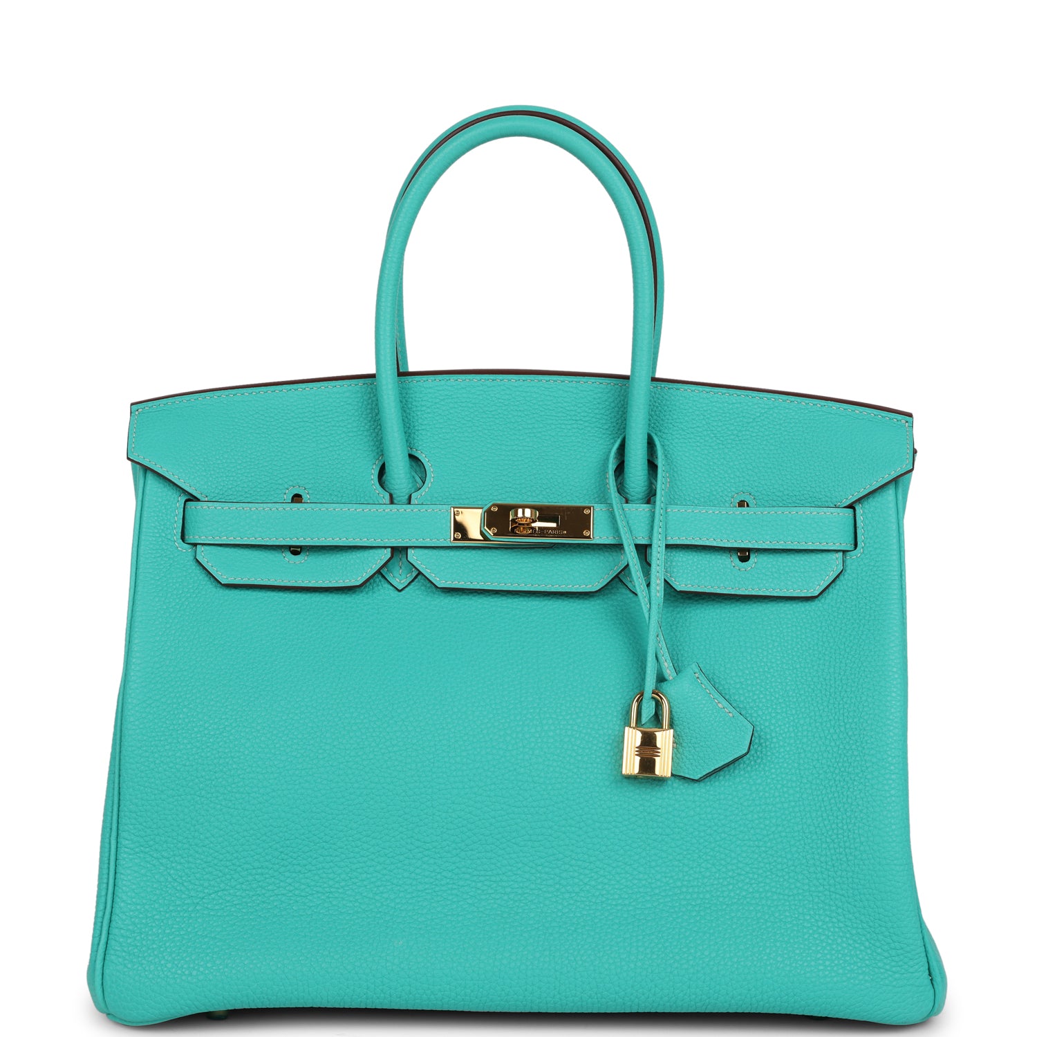 Hermes Birkin 35 Lagoon Togo Gold Hardware