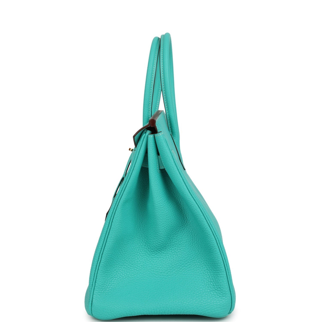 Hermes Birkin 35 Lagoon Togo Gold Hardware