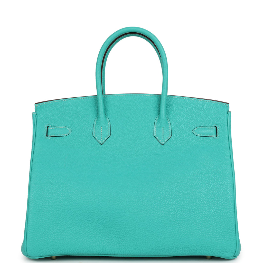 Hermes Birkin 35 Lagoon Togo Gold Hardware