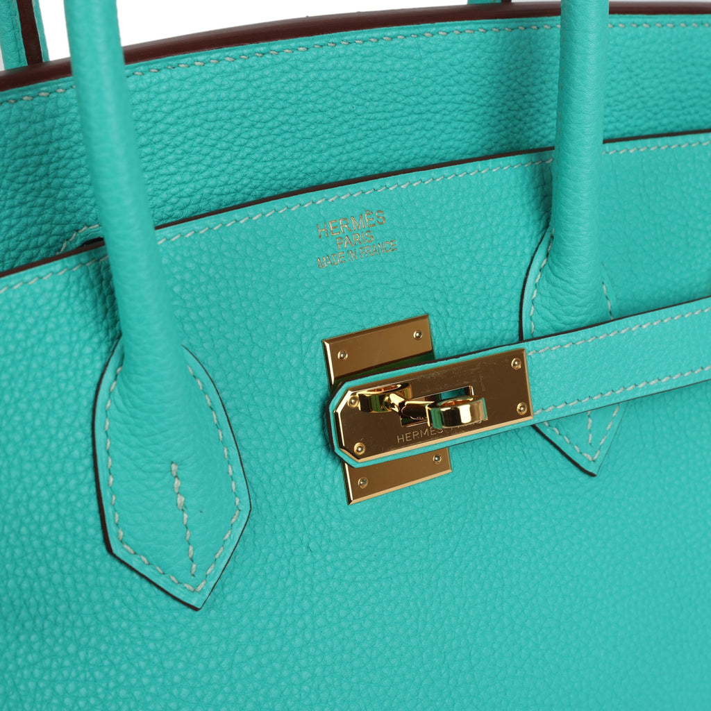 Hermes Birkin 35 Lagoon Togo Gold Hardware