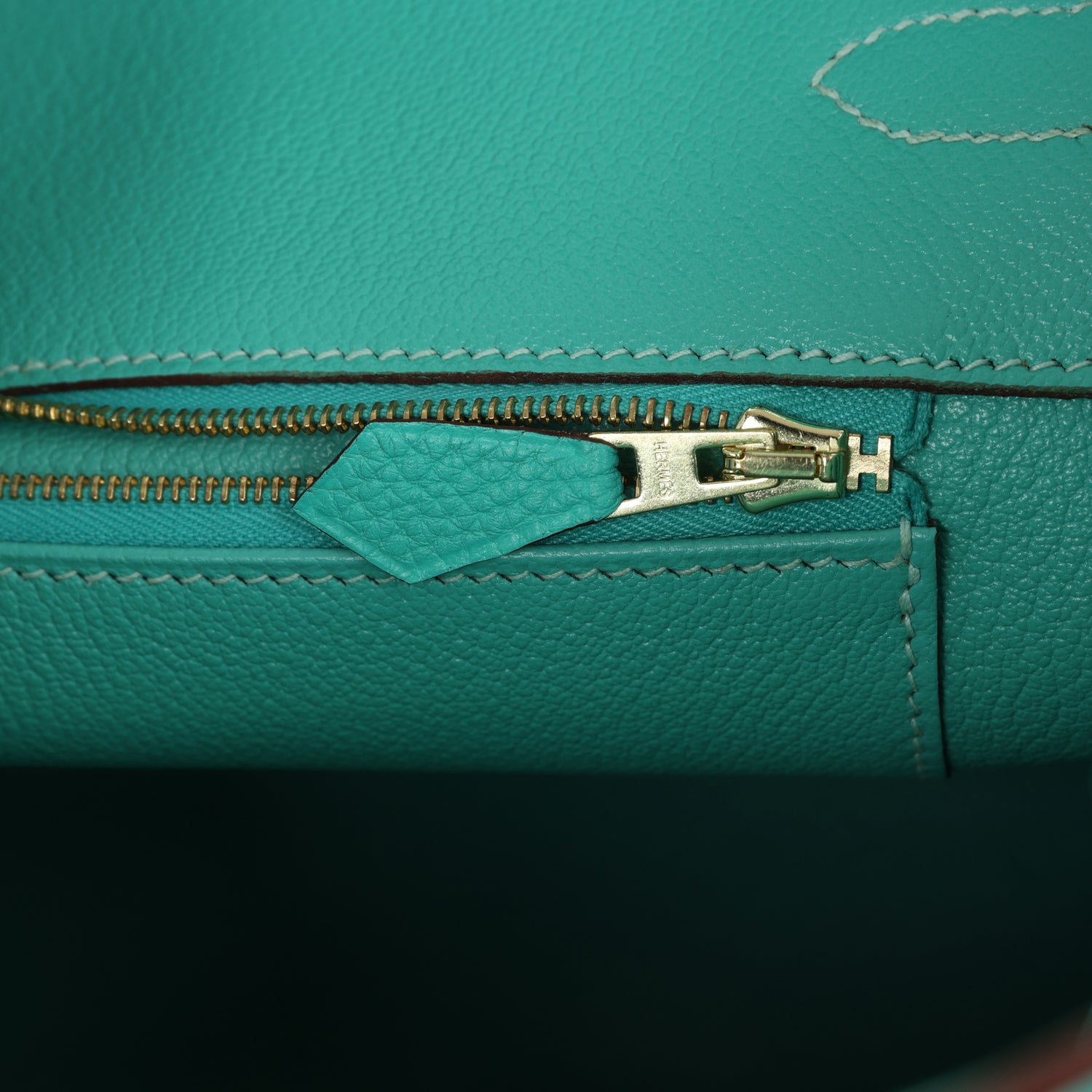 Hermes Birkin 35 Lagoon Togo Gold Hardware