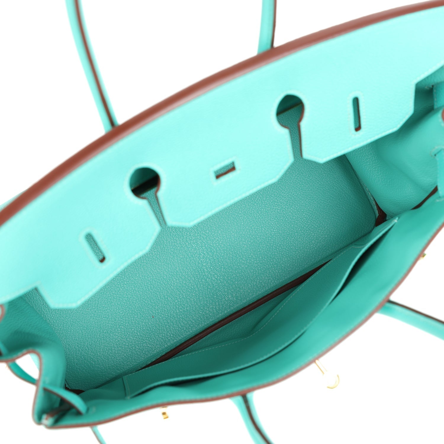 Hermes Birkin 35 Lagoon Togo Gold Hardware