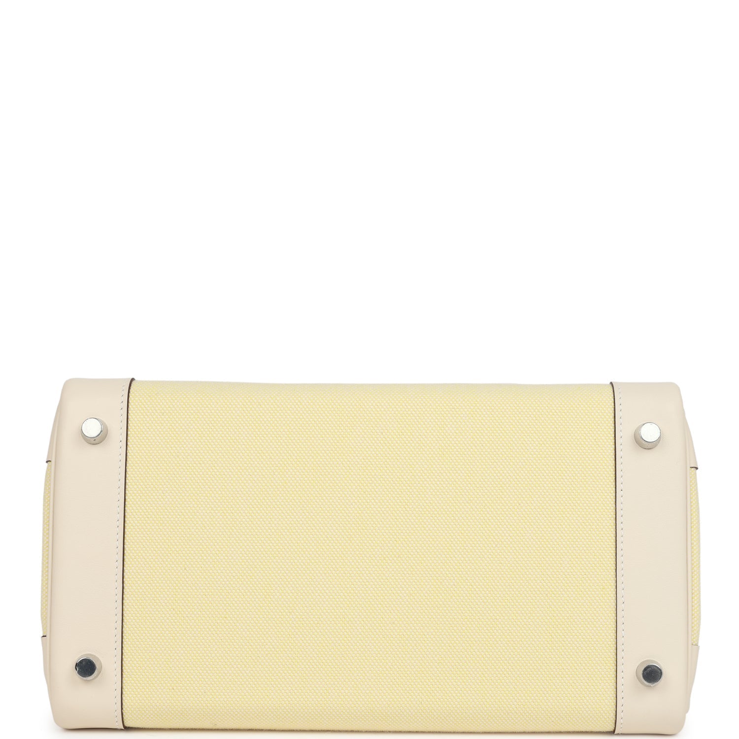 Hermes Quadrille Birkin 30 Nata Swift and Jaune Poussin Toile Palladium Hardware