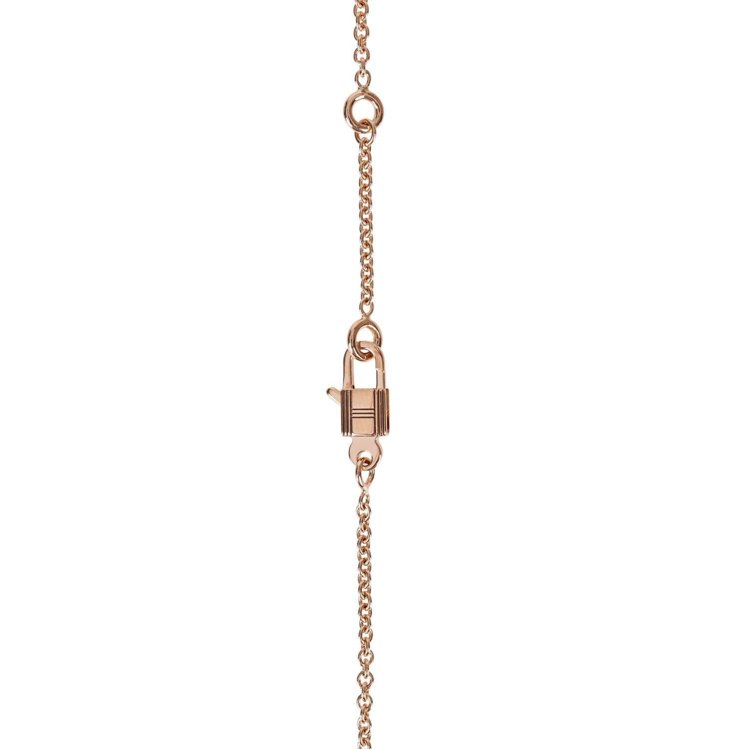 Hermes 18k Rose Gold Diamond Pave Birkin Pendant Necklace