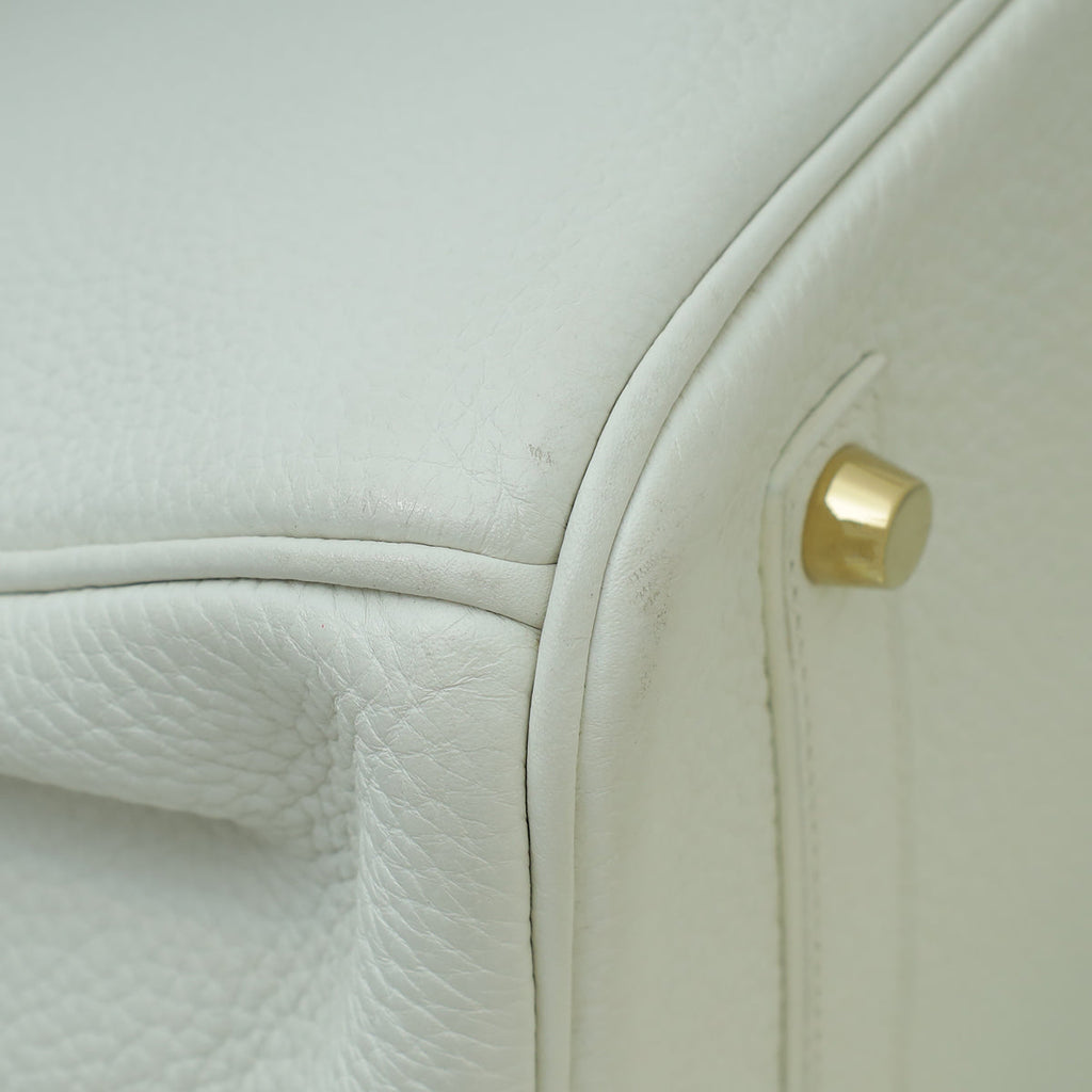 Hermes Blanc Retourne Birkin 35 Bag