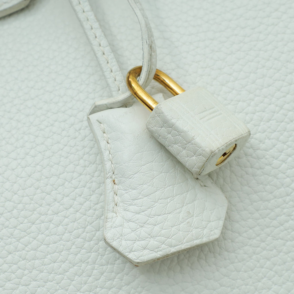 Hermes Blanc Retourne Birkin 35 Bag