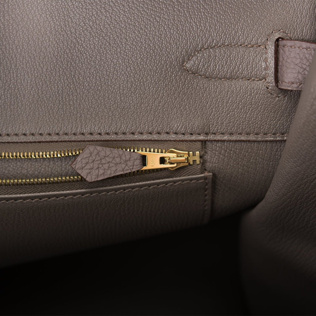 Hermes Etain Togo Birkin 35cm Gold Hardware