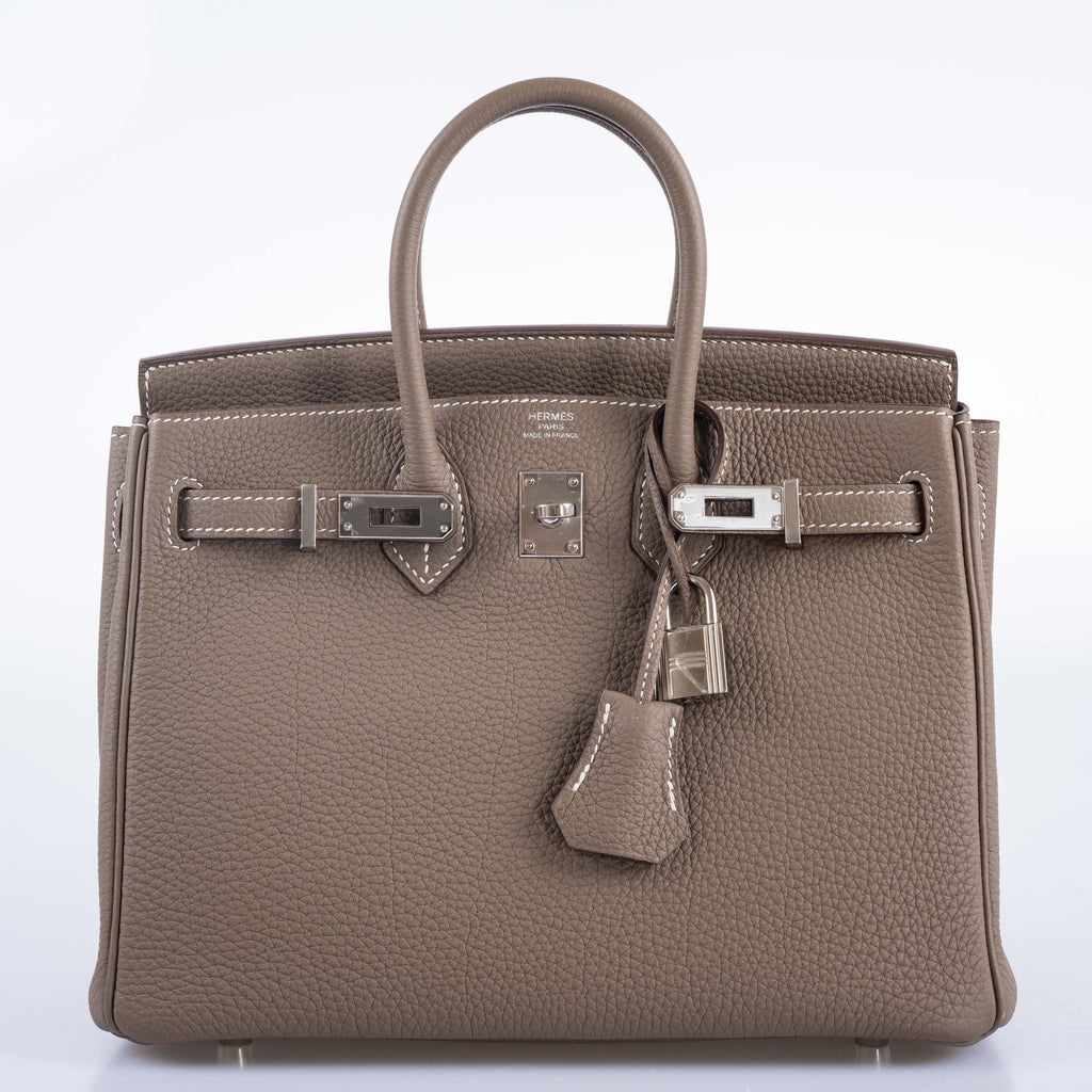 Hermes Birkin 25 Etoupe Togo Palladium Hardware