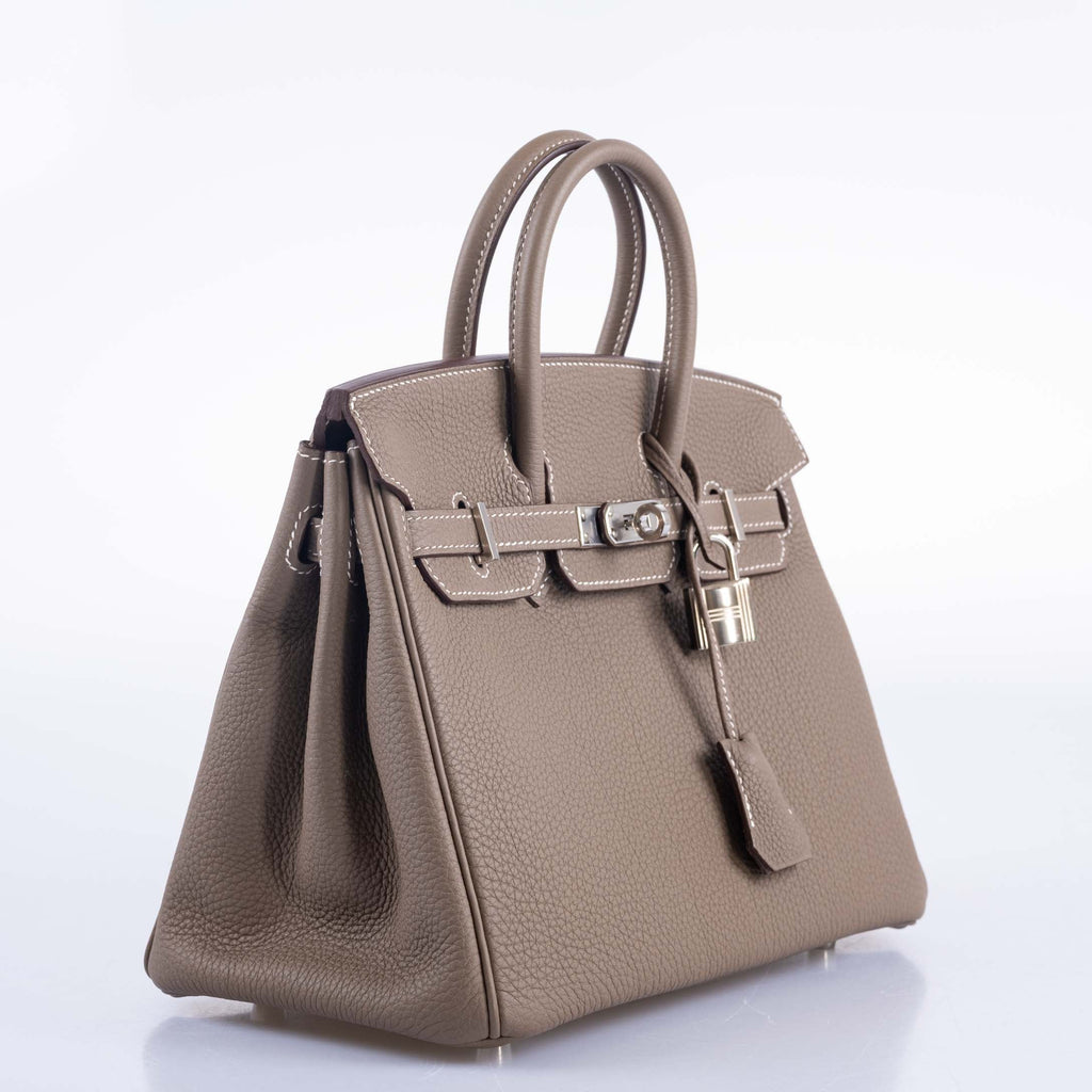 Hermes Birkin 25 Etoupe Togo Palladium Hardware