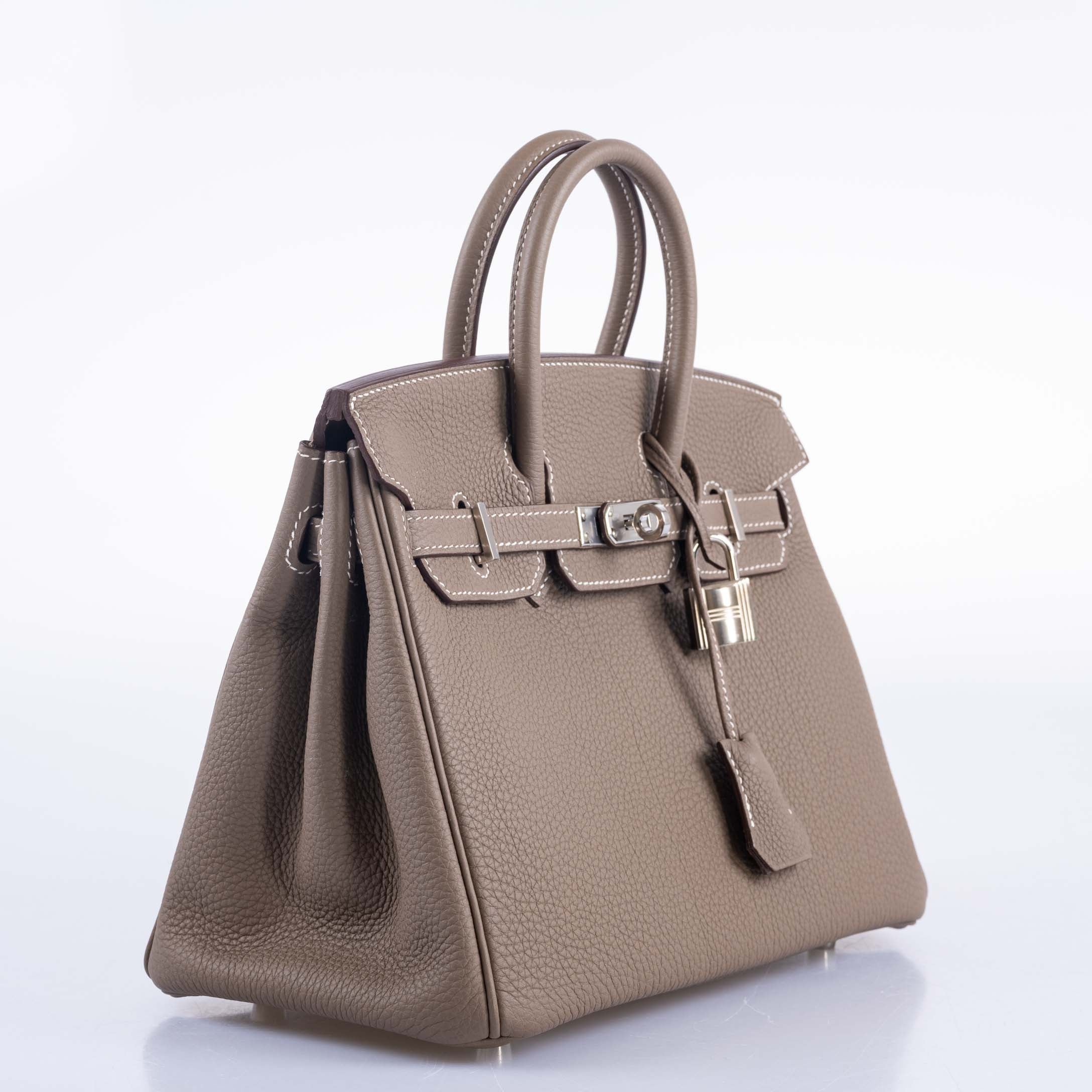 Hermes Birkin 25 Etoupe Togo Palladium Hardware