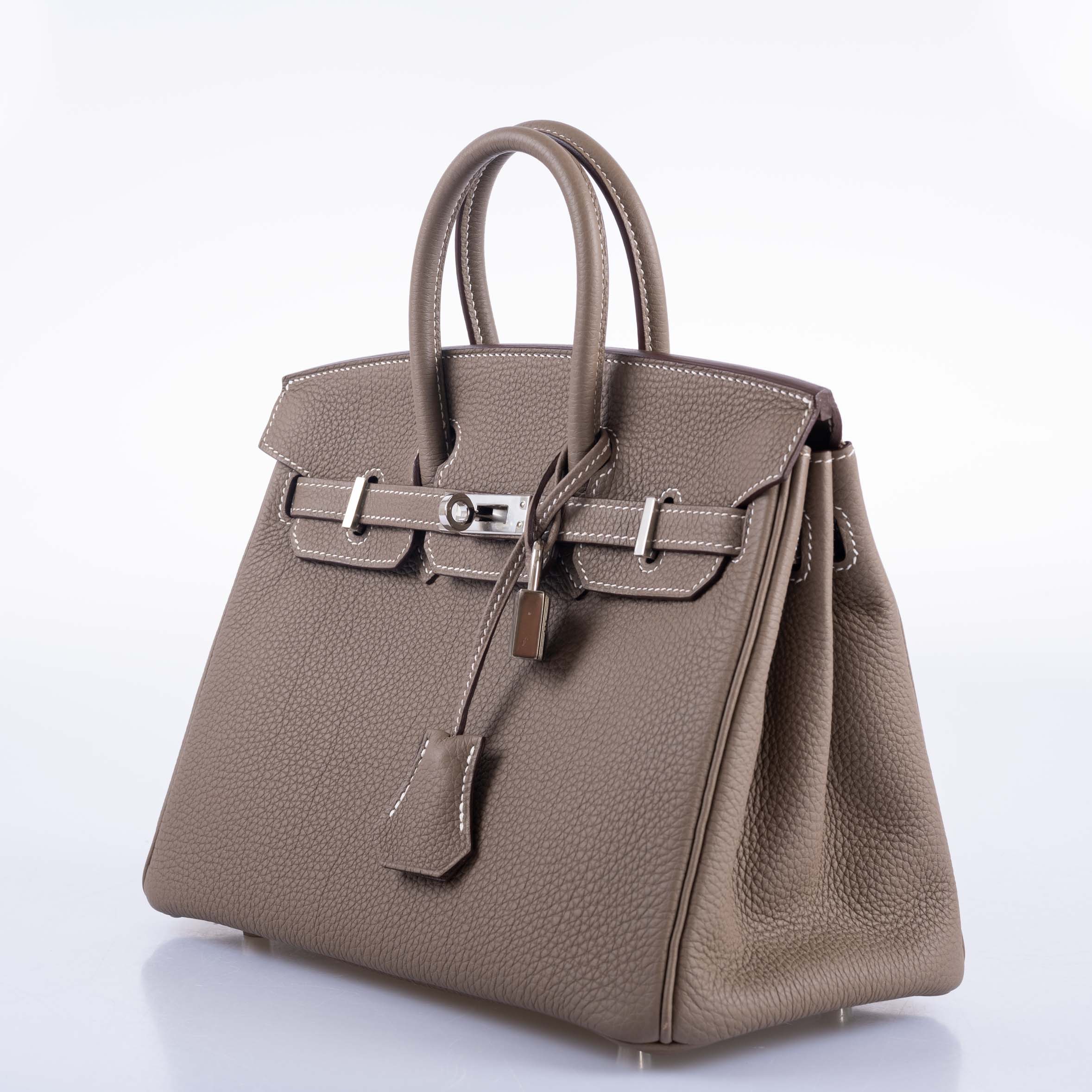 Hermes Birkin 25 Etoupe Togo Palladium Hardware