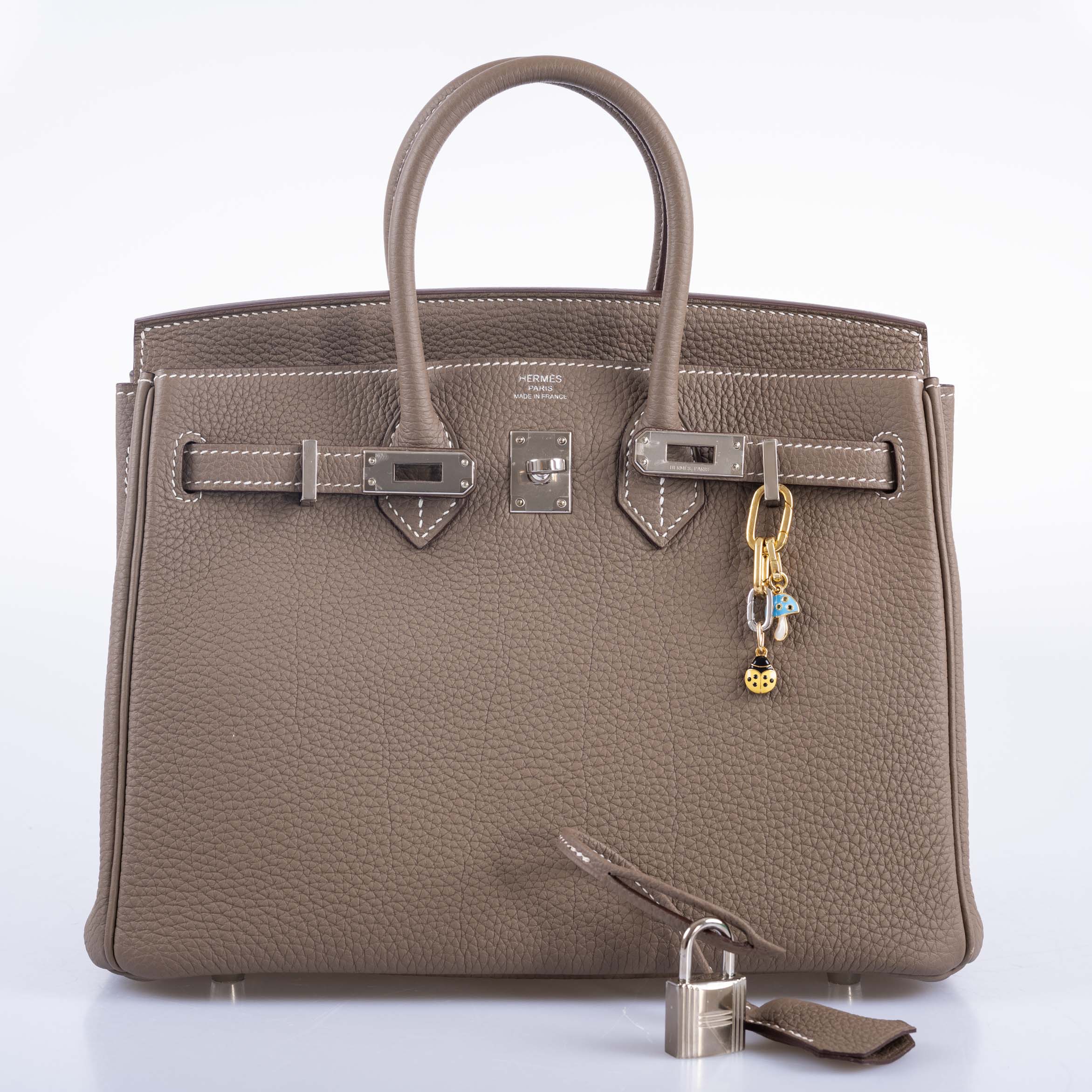 Hermes Birkin 25 Etoupe Togo Palladium Hardware