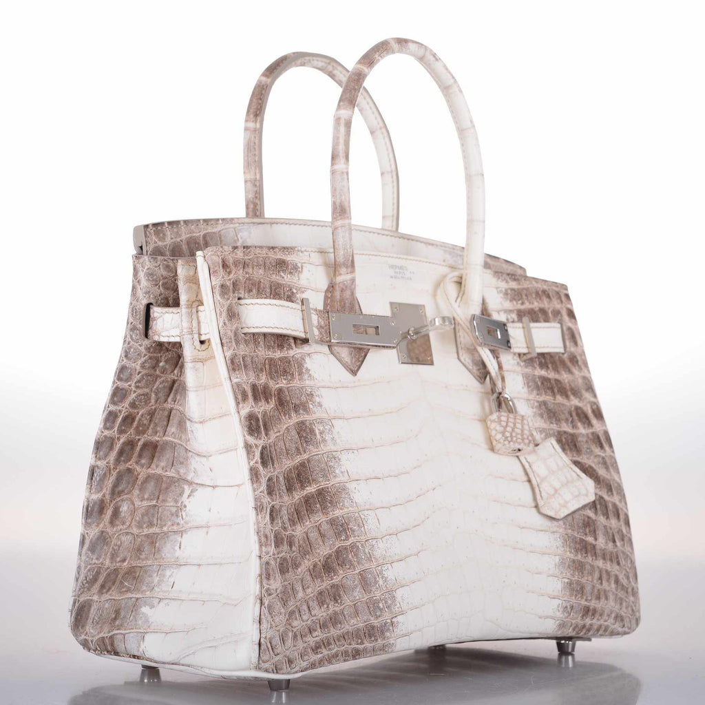 Hermes Birkin 25 Himalayan White Niloticus Crocodile Palladium Hardware