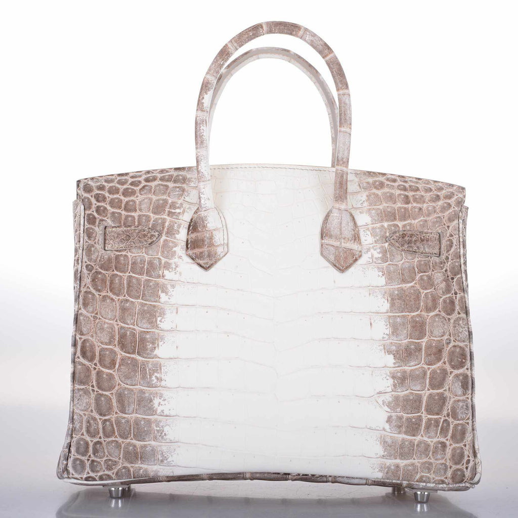 Hermes Birkin 25 Himalayan White Niloticus Crocodile Palladium Hardware