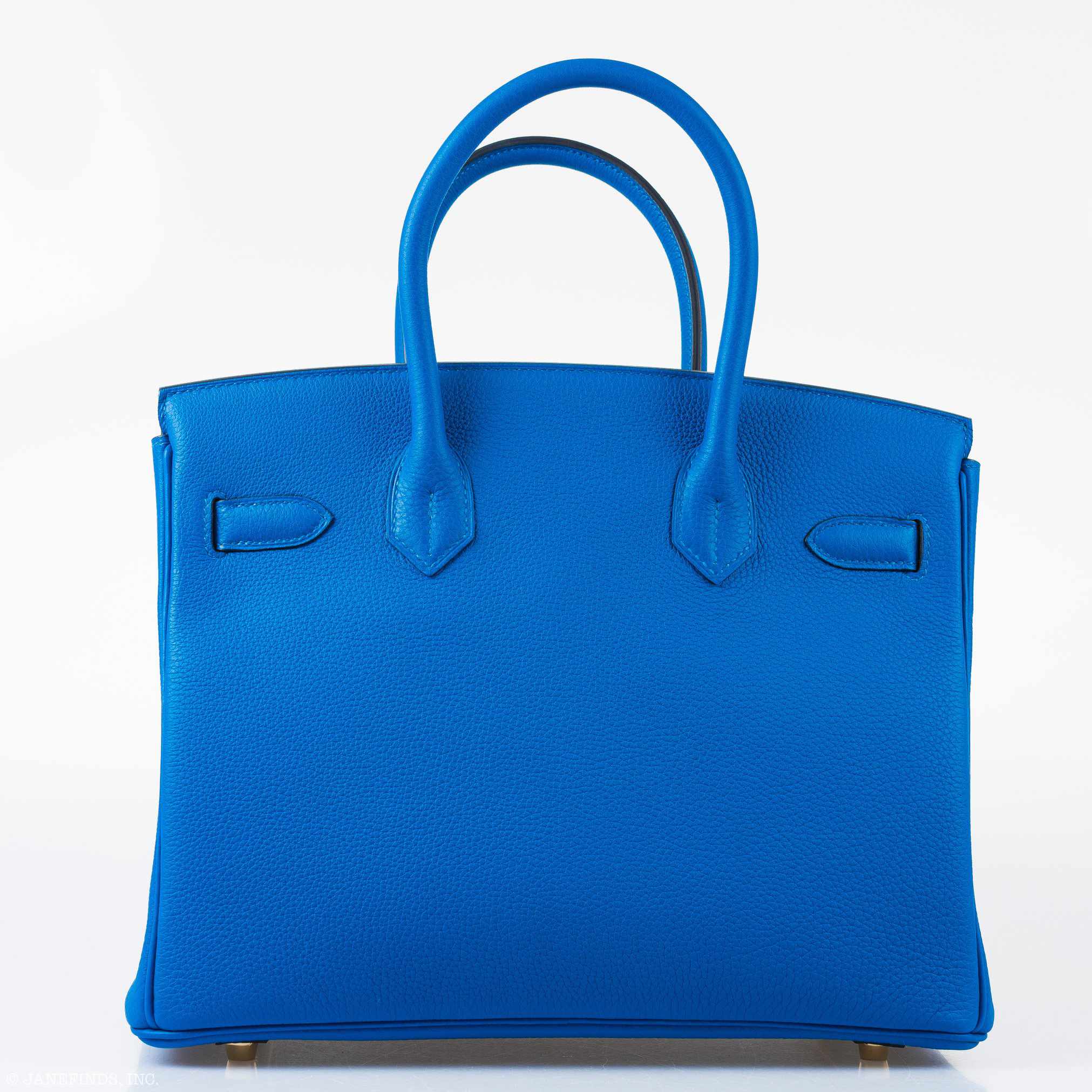 Hermes Birkin 30 Blue Zellige Togo Gold Hardware