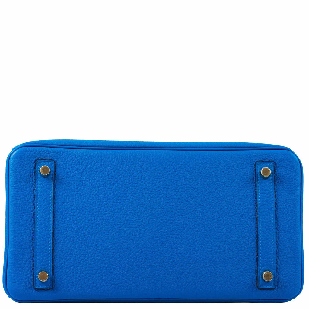 Hermes Birkin 30 Blue Zellige Togo Gold Hardware