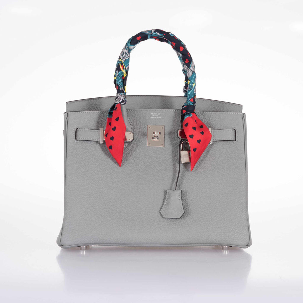 Hermes Birkin 30 Gris Mouette Gray Togo Palladium Hardware