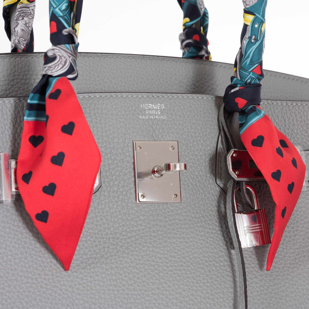 Hermes Birkin 30 Gris Mouette Gray Togo Palladium Hardware