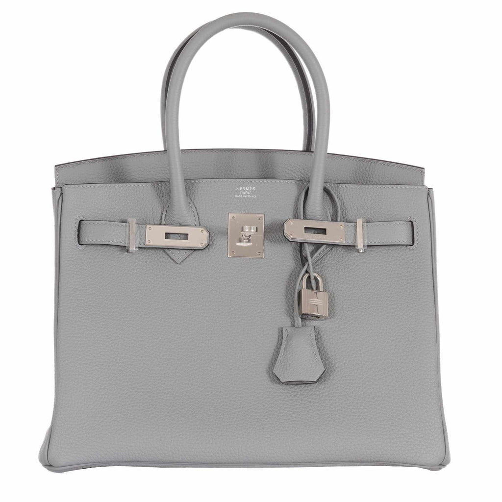 Hermes Birkin 30 Gris Mouette Gray Togo Palladium Hardware