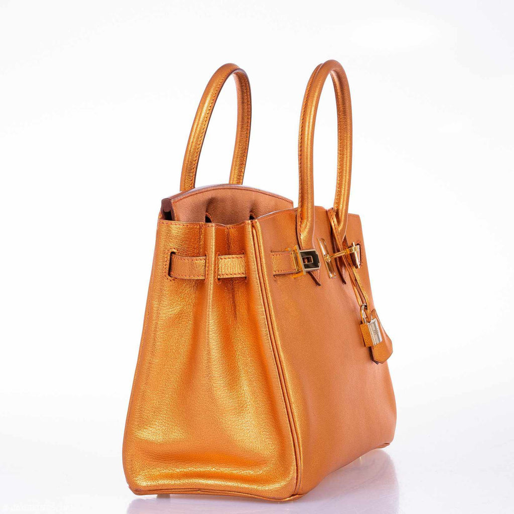 Hermes Birkin 30 Metallic Bronze Chevre Gold Hardware