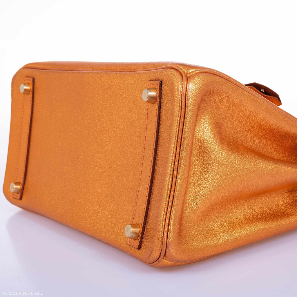 Hermes Birkin 30 Metallic Bronze Chevre Gold Hardware