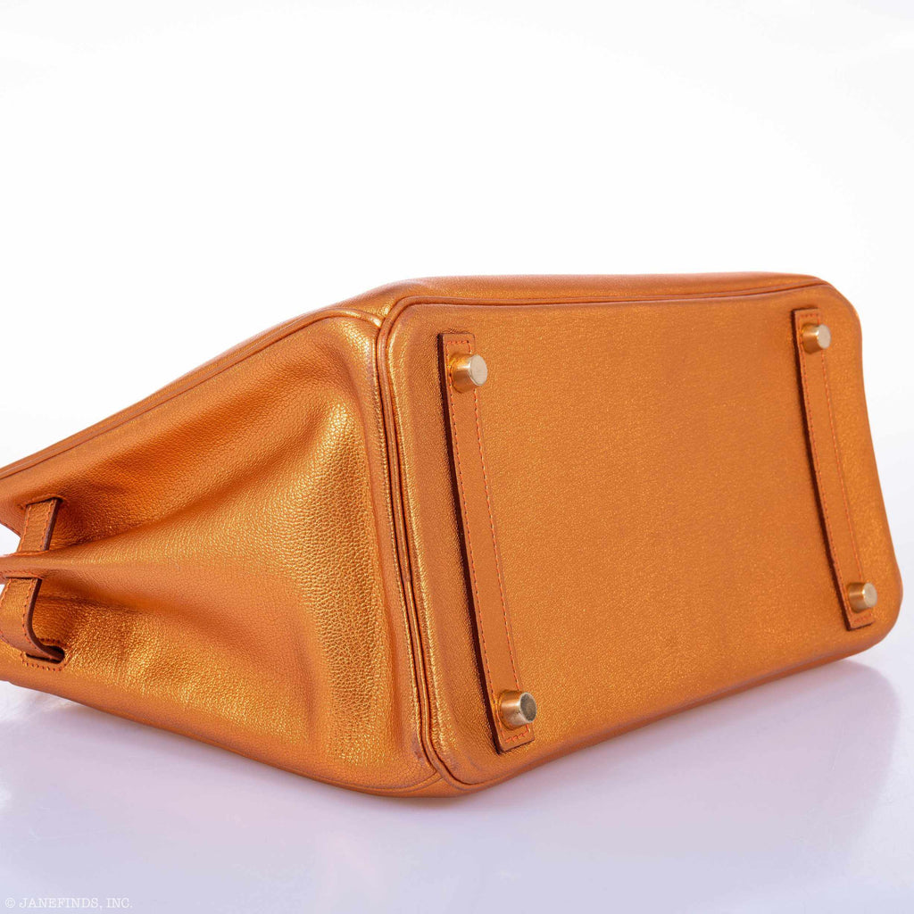 Hermes Birkin 30 Metallic Bronze Chevre Gold Hardware