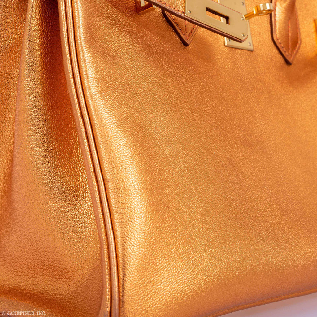 Hermes Birkin 30 Metallic Bronze Chevre Gold Hardware