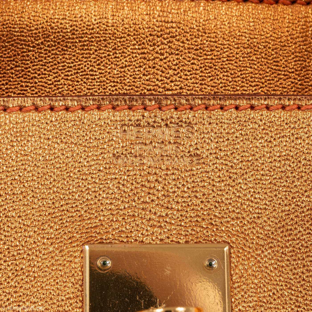 Hermes Birkin 30 Metallic Bronze Chevre Gold Hardware