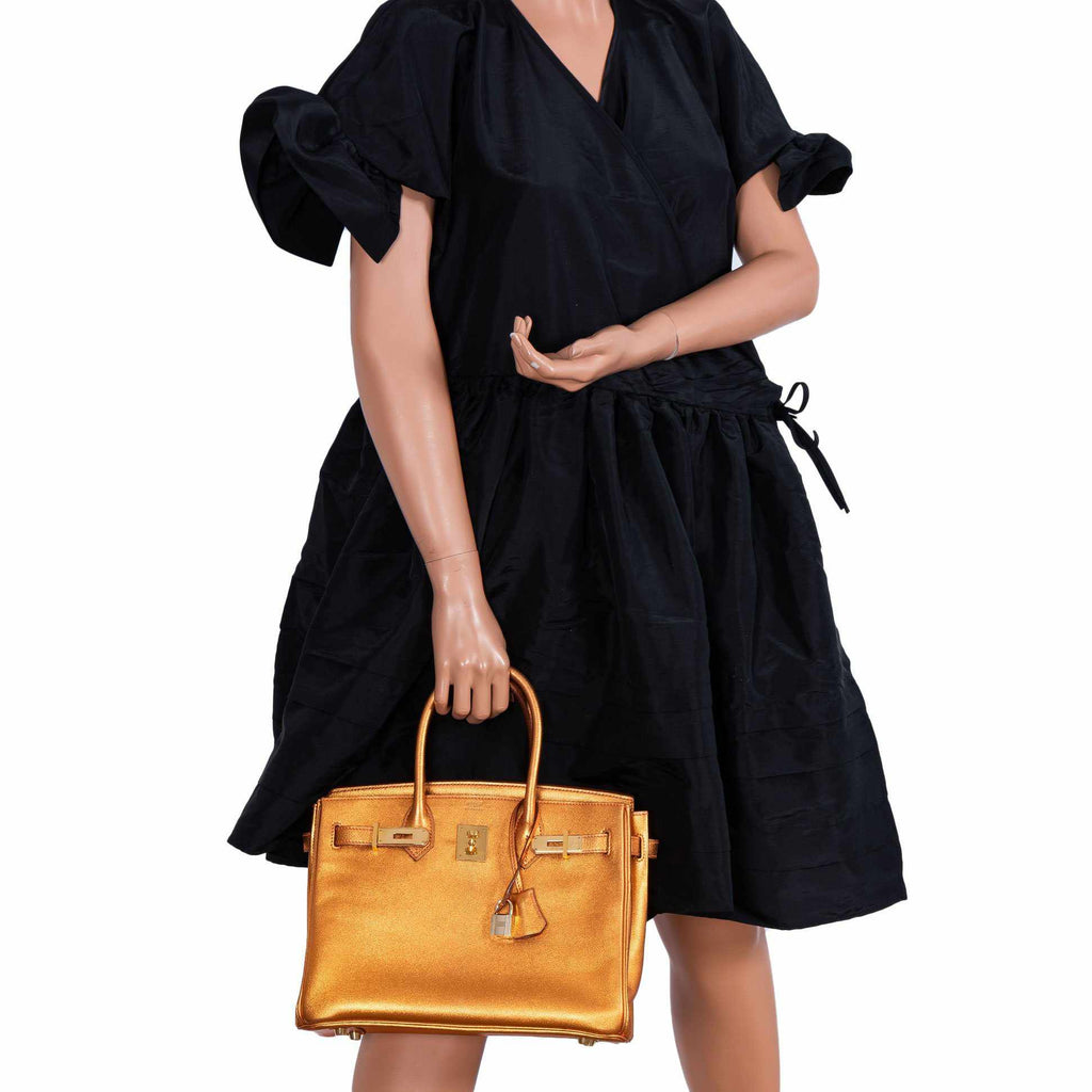 Hermes Birkin 30 Metallic Bronze Chevre Gold Hardware